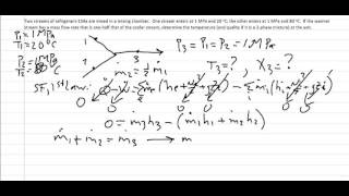 Thermodynamics Worked example Mixing chamber [upl. by Okorih]