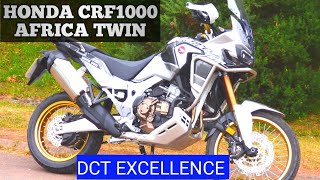 HONDA CRF1000 AFRICA TWIN  DCT REVIEW Adventure Sports [upl. by Ahsinam]