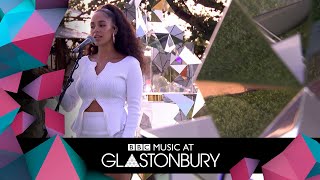 Jorja Smith performs Goodbyes in acoustic session at Glastonbury 2019 [upl. by Eleaffar129]