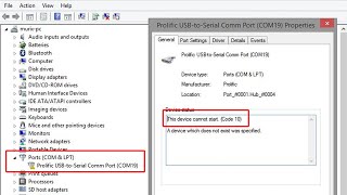 SOLVED Prolific USB to Serial  This Device Cannot Start Code 10 Issue  Problem Solution [upl. by Hartmann]