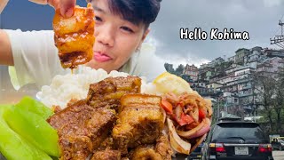 Authentic Naga Pork Mukbang from Kohima  Meitei Mukbang [upl. by Aisined654]