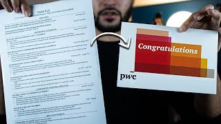 The Resume That Got Me Into PwC Consulting Resume Tips [upl. by Ydaf860]