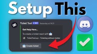 How To SETUP Ticket Tool In Your Discord Server UPDATED [upl. by Irmine927]