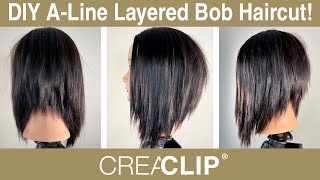 DIY ALine Layered Bob Haircut at home [upl. by Snider597]