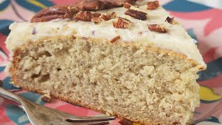 Old Fashioned Banana Cake Recipe Demonstration  Joyofbakingcom [upl. by Bridgid240]