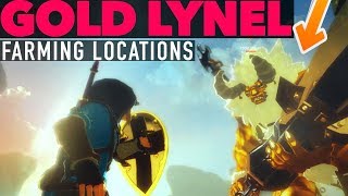 How to Beat and Farm Gold Lynels in Zelda Breath of The Wild [upl. by Nottus]