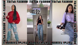 TikTok Fashion How To Style Baggy Jeans WOMEN [upl. by Ahsiadal]