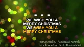 We wish you a Merry Christmas  Instrumental with lyrics [upl. by Ynotna]