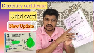 Disability Certificate And UDID Card New Update  swavlambancard disablitycertificate [upl. by Airtina544]