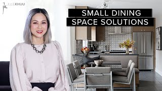 How to Maximize Your Small Dining Room Furniture  Layout Tips SMALL SPACE SERIES [upl. by Erbe975]