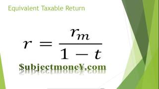 Taxable Corporate Bonds vs Municipal Bonds Tax ExemptNontaxable After TaxEquivalent Formula [upl. by Abihsat]