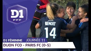 J11  Dijon FCO  Paris FC 05  D1 Féminine [upl. by Drallim]