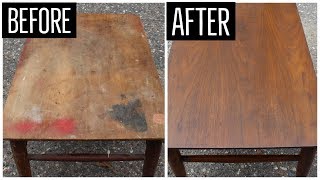 Mid Century End Table Restoration  Furniture Refinishing [upl. by Einahpts]