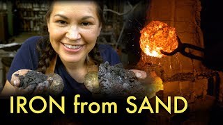 IRON from SAND  Oldest form of iron smelting [upl. by Acimahs]