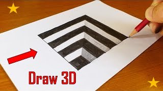 6 EASY Optical illusion drawingspatternstricksabstract drawings  Part3 [upl. by Annadiana461]