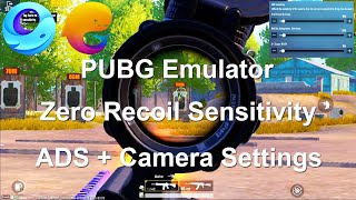 PUBG Mobile Emulator Sensitivity  No Recoil ADS Settings for Gameloop 2021 Recoil Control for M416 [upl. by Lek]