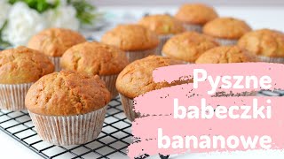 Babeczki bananowe🧁🍌 przepis na muffinki bananowe I Ciastkożercypl [upl. by Tamas]