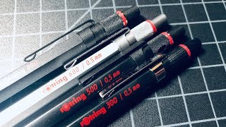 Rotring 300 vs 500 vs 600 Mechanical Pencil Comparison [upl. by Veriee]