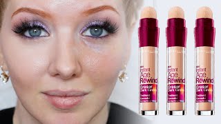 Concealer WEAR Test  Maybelline Instant Age Rewind [upl. by Auqenes624]