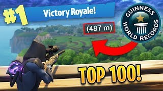 TOP 100 BEST FORTNITE SNIPER SHOTS OF ALL TIME [upl. by Zerdna503]