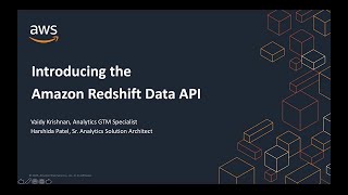 Amazon Redshift Data API [upl. by Lapo]