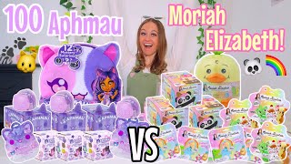 UNBOXING 100 APHMAU🐱💜 VS MORIAH ELIZABETH🐤🌈 MYSTERY TOYS😍⁉️ ULTIMATE BATTLE🫢 Rhia Official♡ [upl. by Icram]