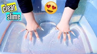 DIY Super Clear Slime How to Make the Clearest Thick Slime Ever [upl. by Odnomra8]