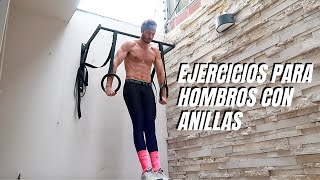 LOS 3 MEJORES EJERCICIOS PARA HOMBROS CON ANILLAS TODAS LAS ÁREAS [upl. by Wimsatt138]