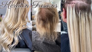 Hair loss and extensions keratin fusion instal [upl. by Kcirted380]