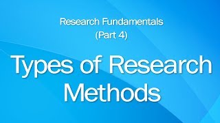 4 Types of Research Methods [upl. by Harmonie935]