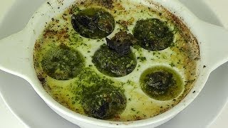 Delicious Escargots Bourguignone Baked Snails in Garlic Parsley Butter [upl. by Bronwen269]