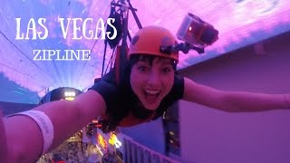 Downtown Las Vegas Zipline  Slotzilla [upl. by Odnama455]