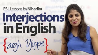 Using Interjections in English – Free English Lesson [upl. by Airdnaed638]