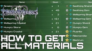 Kingdom Hearts 3 ALL MATERIAL LOCATIONS HOW TO FARM ALL SYNTHESIS MATERIALS [upl. by Averyl]