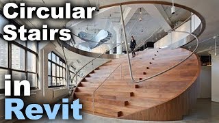 Circular Stair  Auditorium in Revit Tutorial [upl. by Latin]