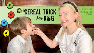 The Cereal Trick for K and G by Peachie Speechie [upl. by Sinegra798]