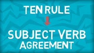 Subject Verb Agreement  Ten Important Rules  Part 3 [upl. by Eicyak]