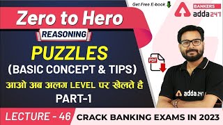 Puzzles  Basic Concept amp Tips P1  Reasoning  Adda247 Banking Classes  Lec 42 [upl. by Chandra]