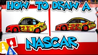 How To Draw A Nascar Race Car [upl. by Eendyc]