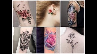 50 Beautiful Rose Flowers Tattoo Design ideas [upl. by Ecyak]