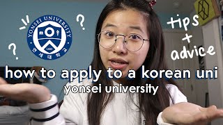 how to apply to a korean university  yonsei university full application [upl. by Jacobsen426]