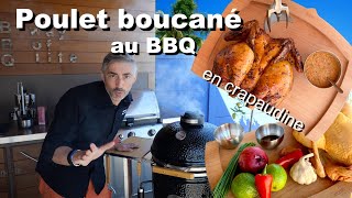 Poulet boucané en crapaudine au BBQ [upl. by Eehc]