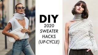 DIY 2020 Sweater HACKS UpCycle By Orly Shani [upl. by Ahsieyk636]