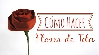 Cómo hacer flores de tela muy fácil [upl. by Beauvais513]