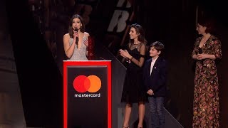 Dua Lipa wins British Breakthrough Act  The BRIT Awards 2018 [upl. by Nikolaus]