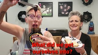 American Couple try British foods amp Snacks for the FIRST TIME PART 2 [upl. by Buffy145]