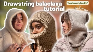 Drawstring Balaclava Tutorial beginner friendly [upl. by Prosser]