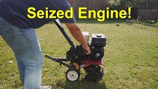 Craftsman Tiller  Seized Engine  LCT Briggs amp Stratton [upl. by Neelsaj442]