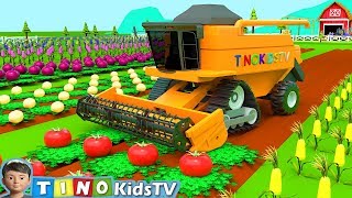 Harvester Tractor for Kids Harvesting Fire Trouble  Harvester Tractor Uses for Children [upl. by Durarte]