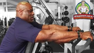 Ronnie Colemans Hammer Strength Row  Back Exercise 4 [upl. by Dinesh854]